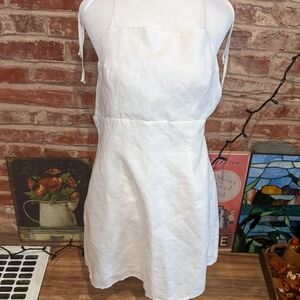 White open back dress L Forever 21